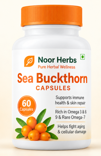 Noor Herbs Sea Buckthorn Capsules — 60 nutritional supplement capsules